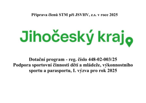 poděkování Jihočeskému kraji a JSVHV